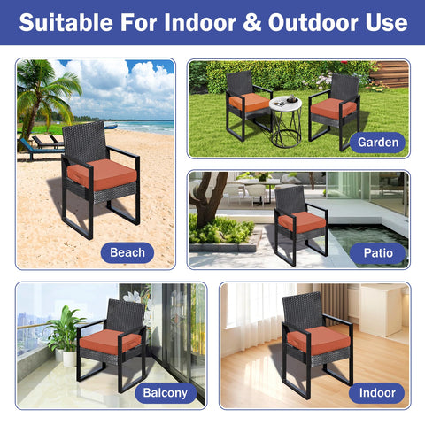 IASEAHK cushions 19x19x3-inch size suit standard patio chairs with generous padding.