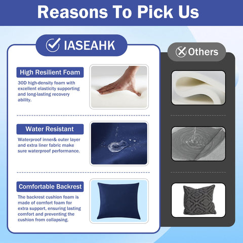 IASEAHK hidden zipper design provides a sleek, clean look.