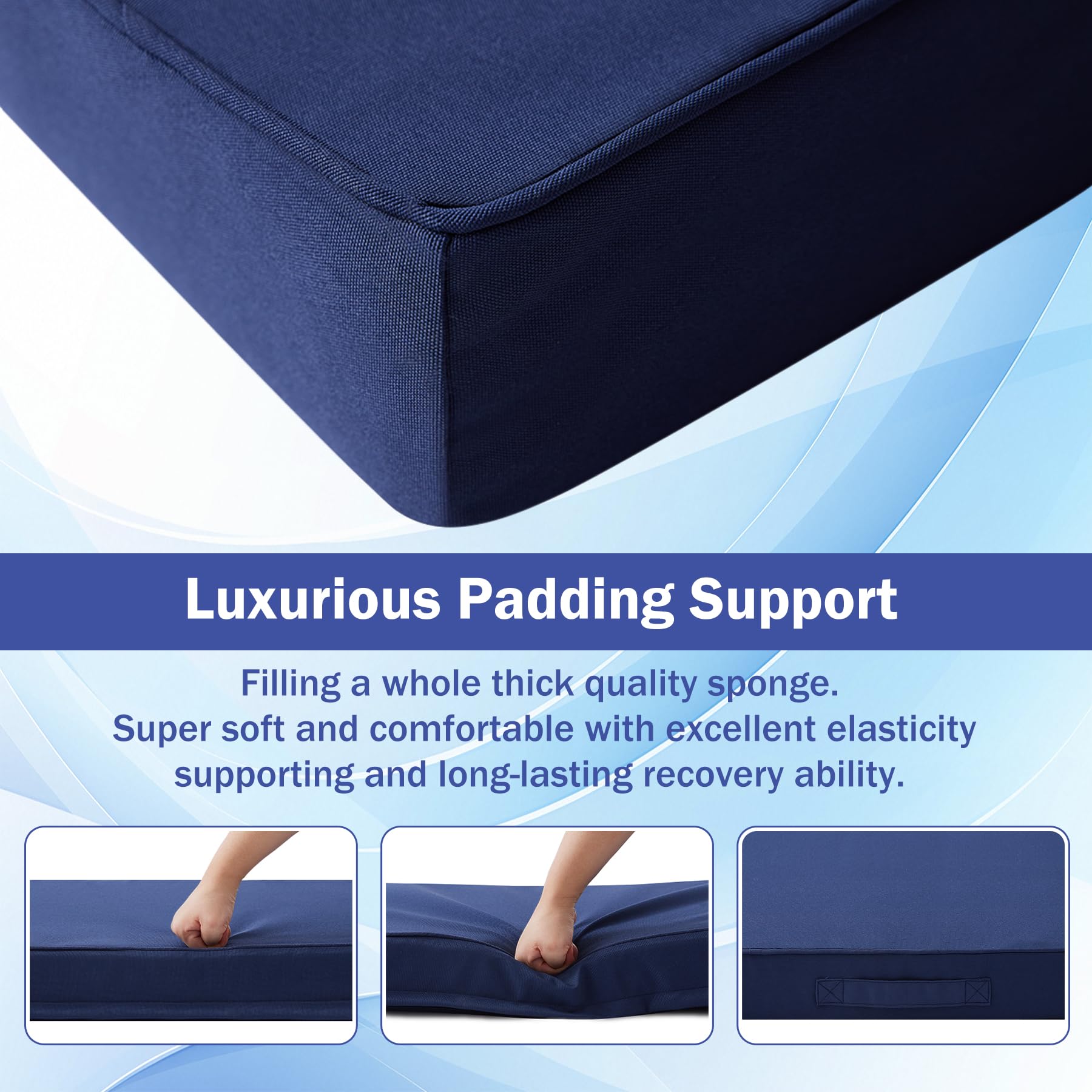 IASEAHK cushions feature hidden zippers and square stitching for a neat look.
