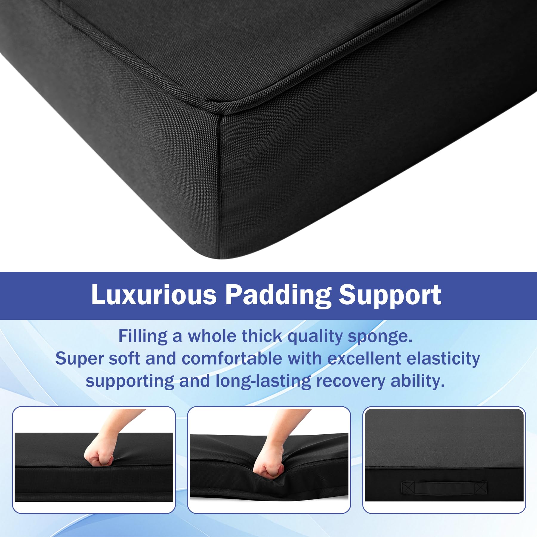 IASEAHK cushions feature hidden zippers for a sleek look