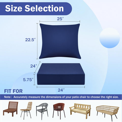 IASEAHK outdoor chair cushions side view highlights compact storage.