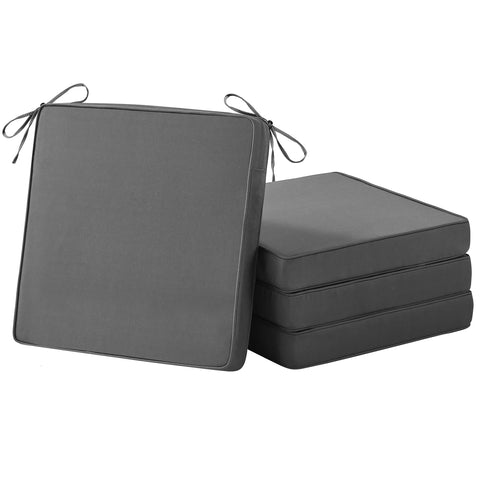 IASEAHK 4pc cushions on patio chair offer plush outdoor comfort.