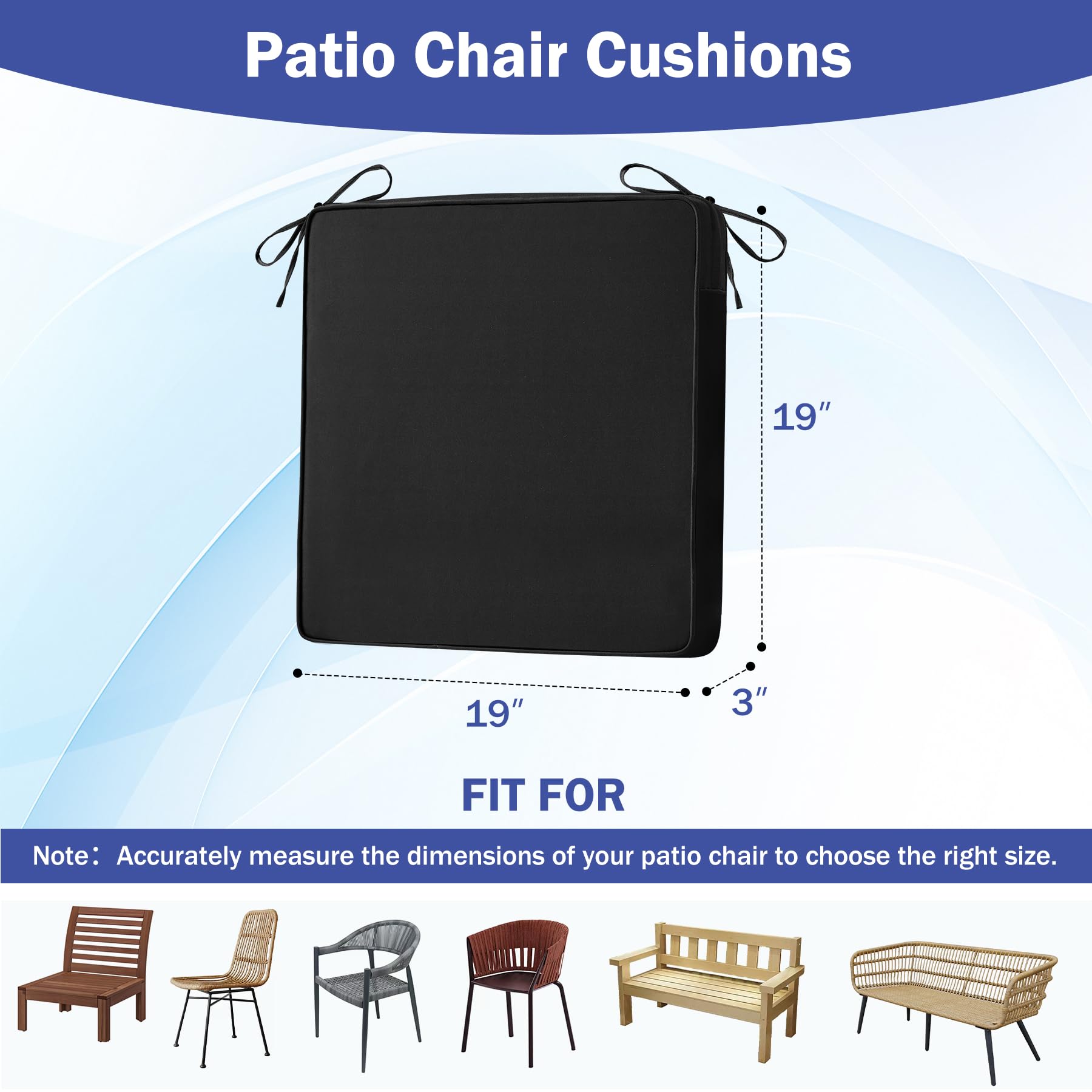 IASEAHK outdoor cushions with waterproof fabric for color safety