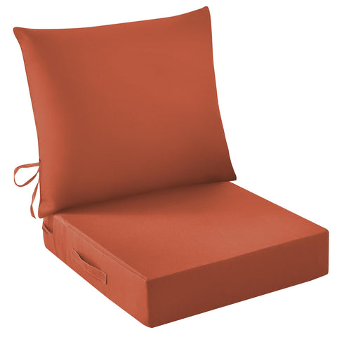 IASEAHK outdoor seat cushion set with foam core for sag-resistant comfort.