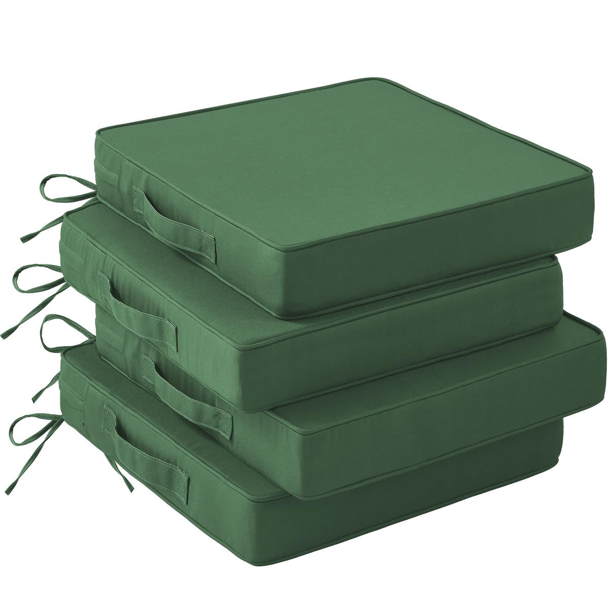 IASEAHK forest green cushions front view highlight plush 30D foam support