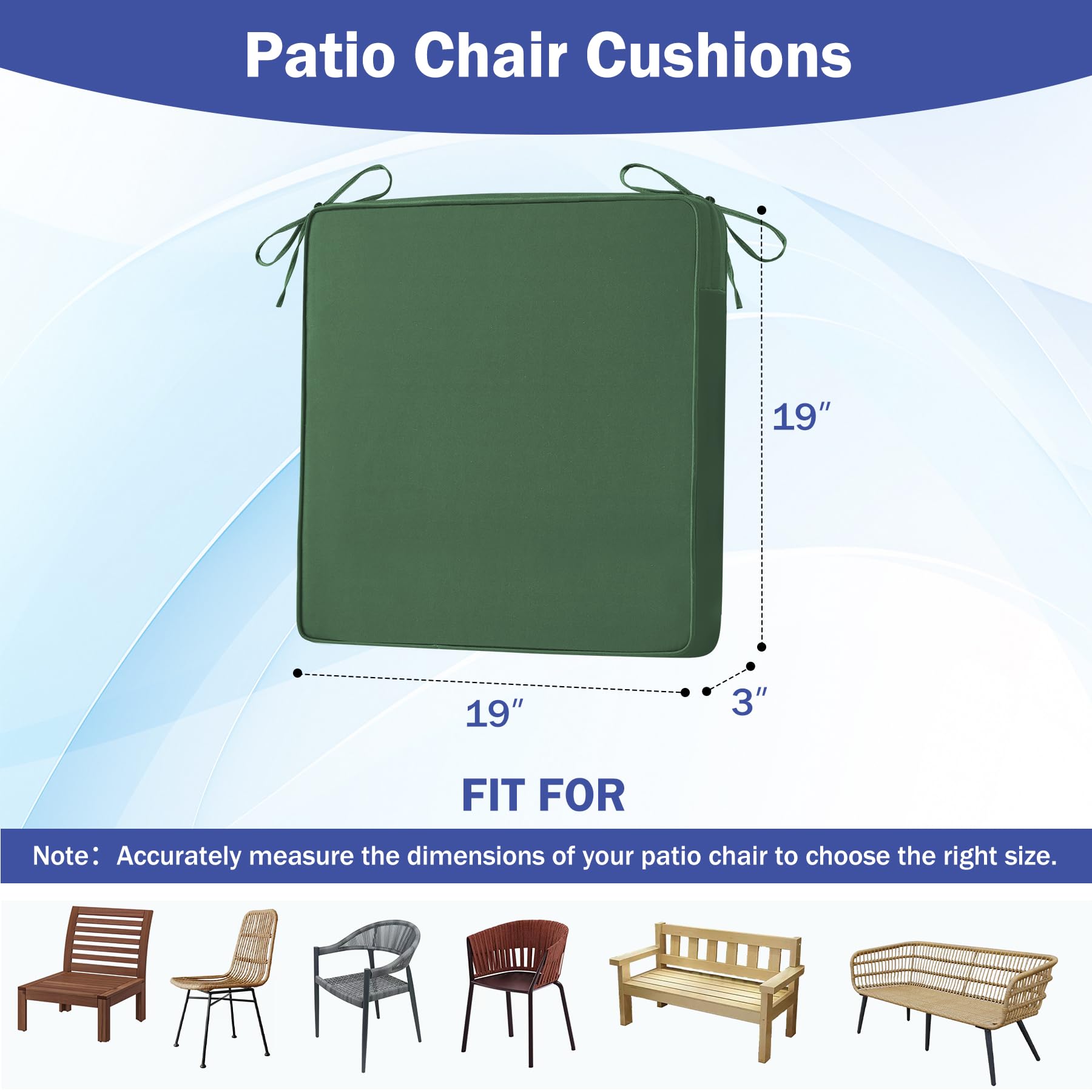 IASEAHK cushions side view showing pack-of-4 setup for versatile outdoor seating