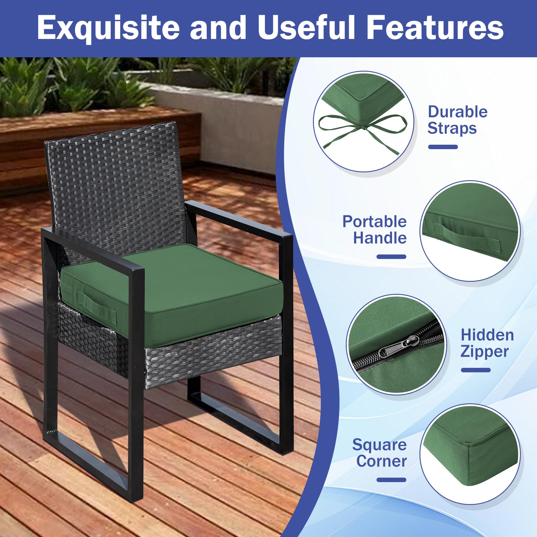 IASEAHK cushion with handle and strap demonstrates easy transport and secure placement