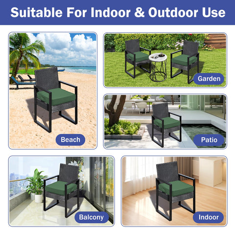 IASEAHK cushions in patio setup illustrate all-season use on chairs