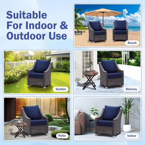 IASEAHK removable machine-washable cover eases outdoor cleaning.