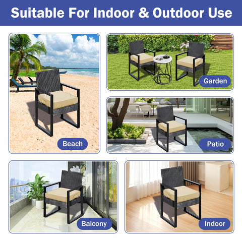 Removable covers on IASEAHK cushions are machine-washable after outdoor use.