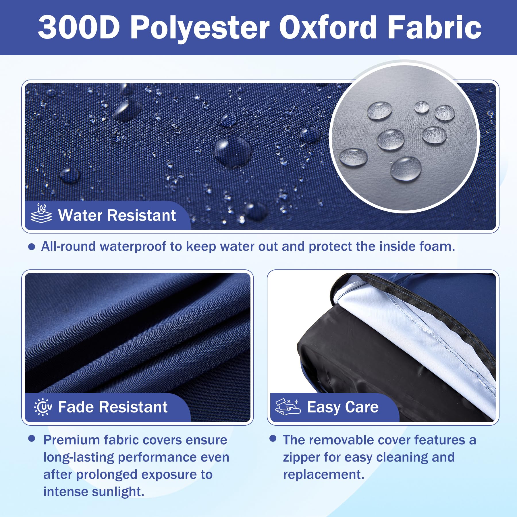 IASEAHK seat cushion closeup reveals 30D foam for sag resistance.