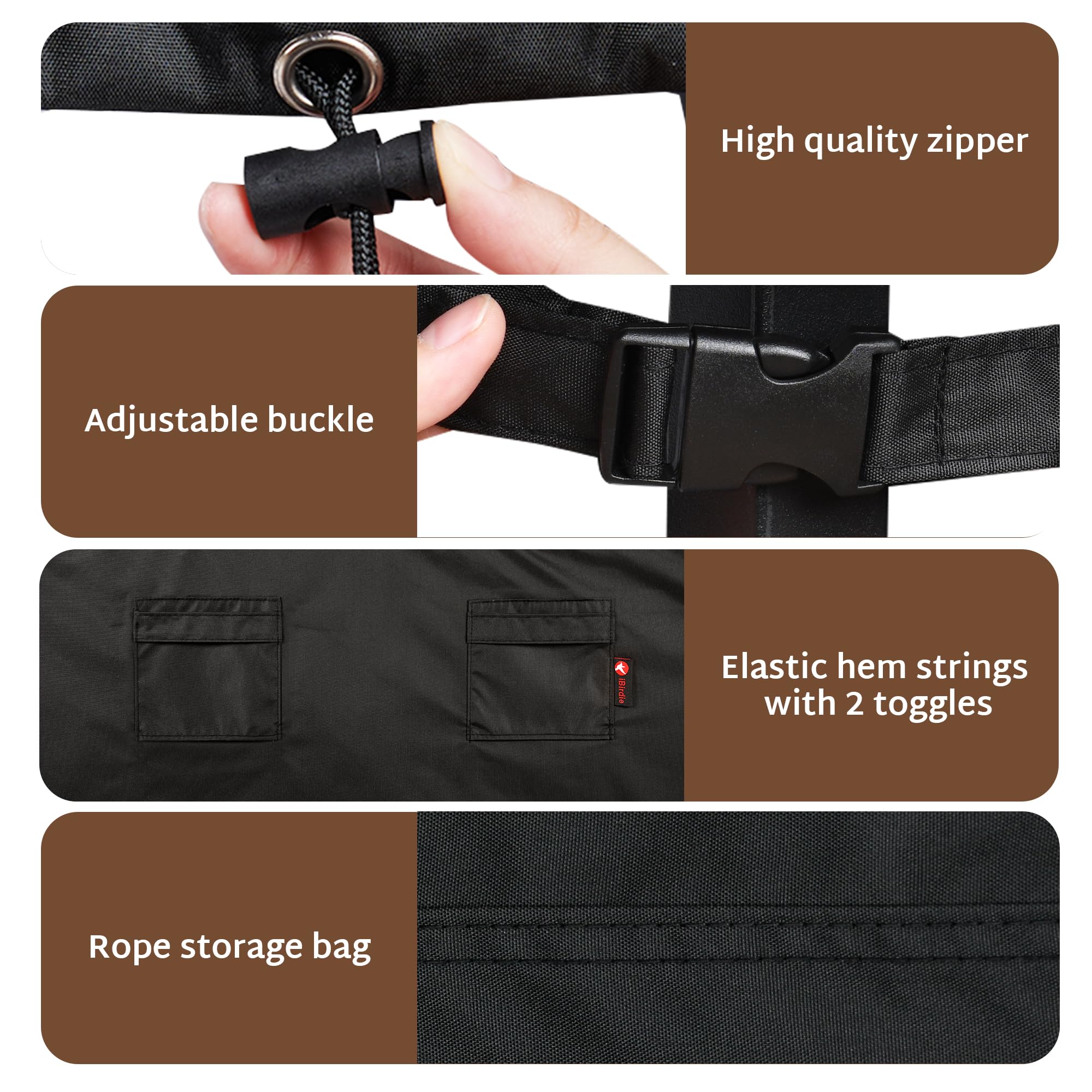 iBirdie easy grip handle for quick installation and removal