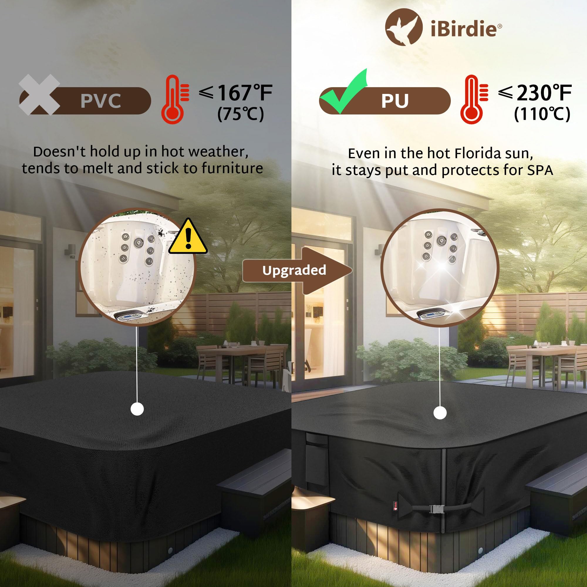 iBirdie vent design on the sides reduces interior moisture