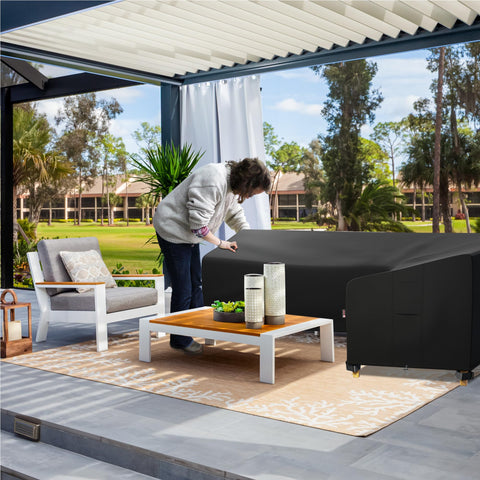 iBirdie leg snaps secure the cover over furniture legs