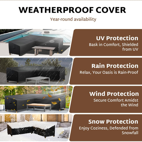 iBirdie 600D tear-resistant fabric keeps the cover durable through seasons.