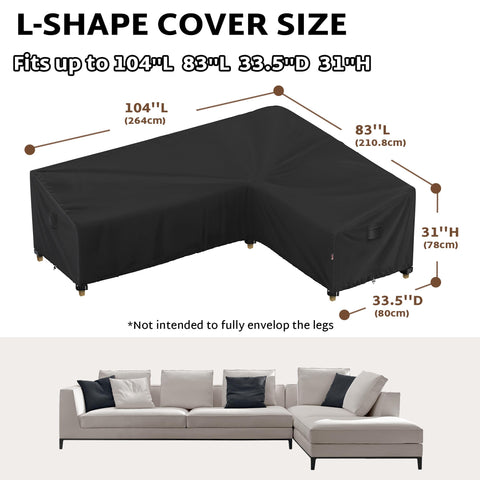 iBirdie outdoor sofa cover 103x80 left fits snugly against breezes