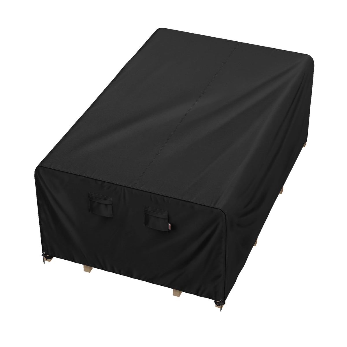 iBirdie patio cover 84x48 top view protecting furniture from sun, rain, and dust.