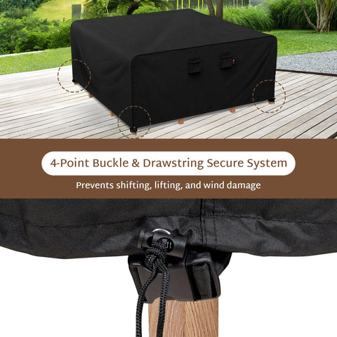 iBirdie windproof straps secure the cover in gusty weather