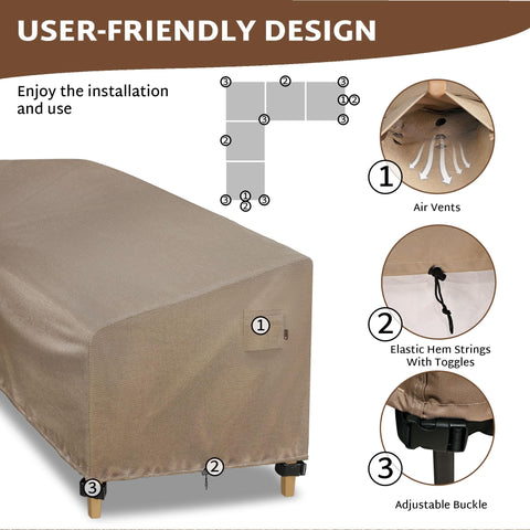 iBirdie sectional cover uses waterproof tape seams for reliable moisture protection.