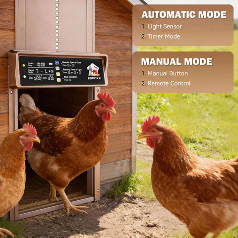IBKINXX remote control angled view for convenient door operation from distance.