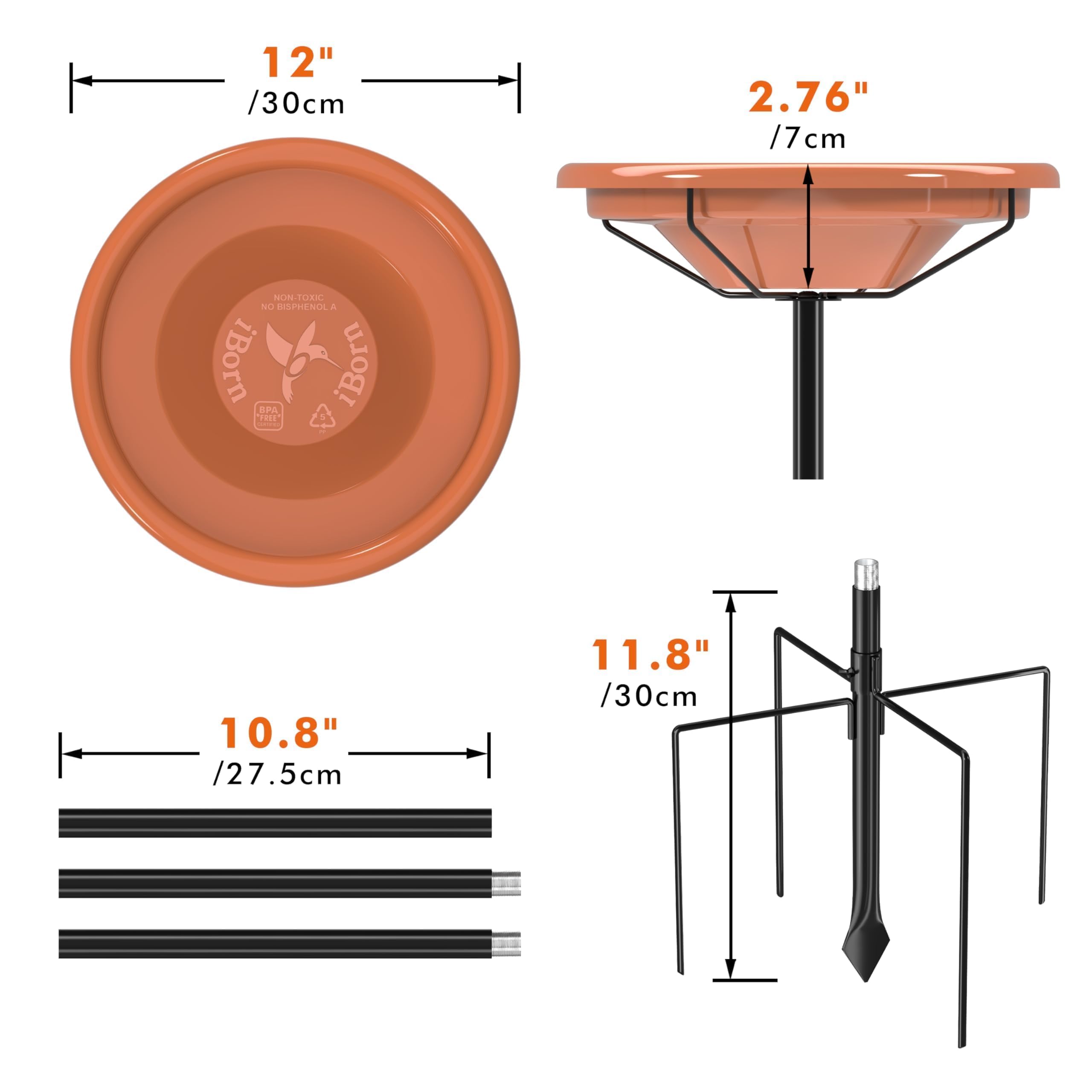 iBorn 36-inch pole sections joined for a seamless, wobble-free tall design.