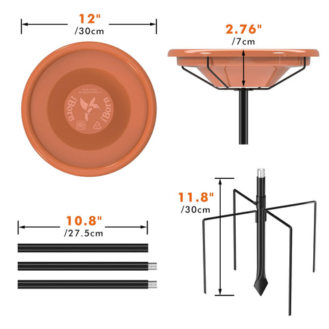 iBorn 36-inch pole sections joined for a seamless, wobble-free tall design.