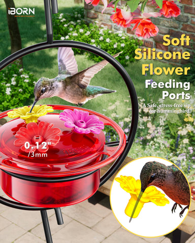 iborn 3oz mini hummingbird feeder ideal for outdoor balconies and small spaces