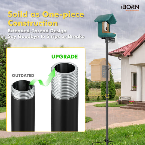iBorn 5-prong ground base anchors the setup for reliable wind resistance.