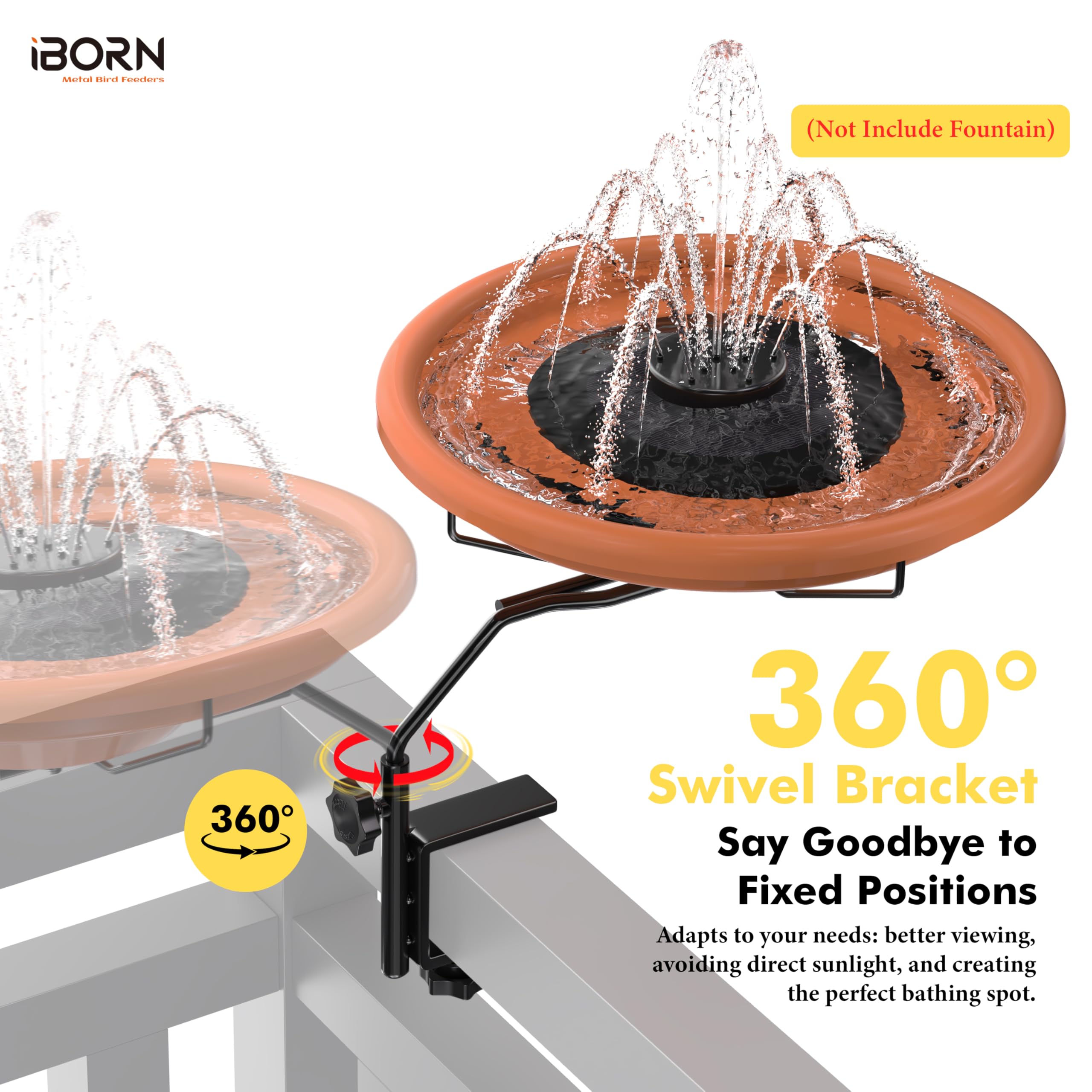 iBorn all-weather durability resists sun, rain, and freezing for year-round use.