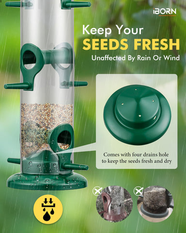 iBorn all-weather outdoor garden feeder