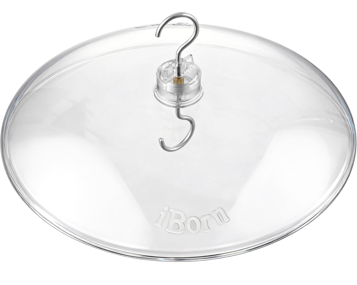iBorn baffles 13-inch rain guard protecting outdoor bird feeders