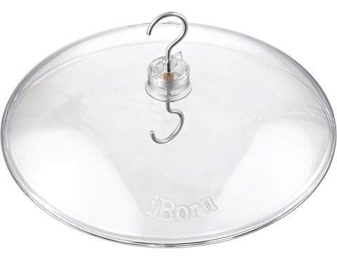 iBorn baffles 13-inch rain guard protecting outdoor bird feeders
