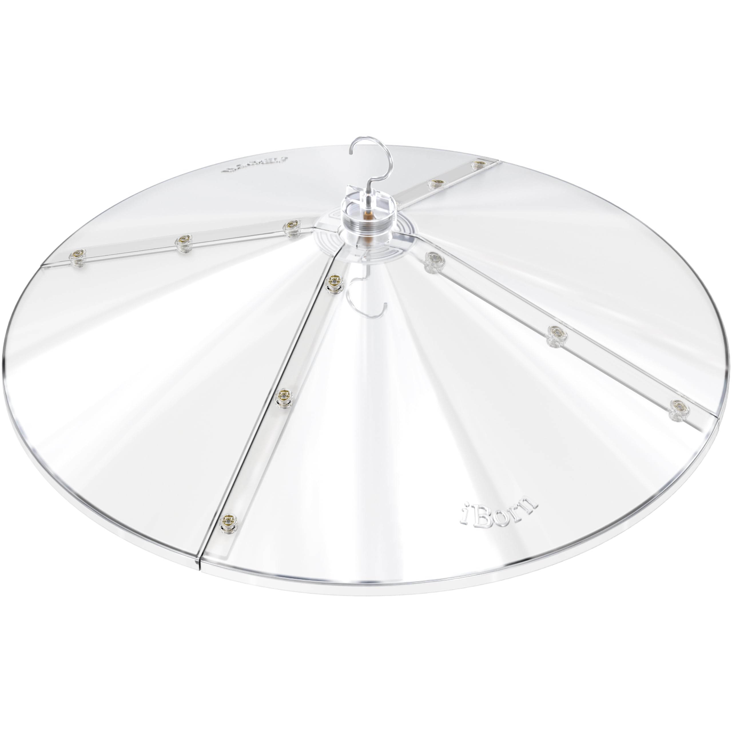 iBorn baffles oversized bird feeder cover protects seeds from rain with clear 19.5 inch protection