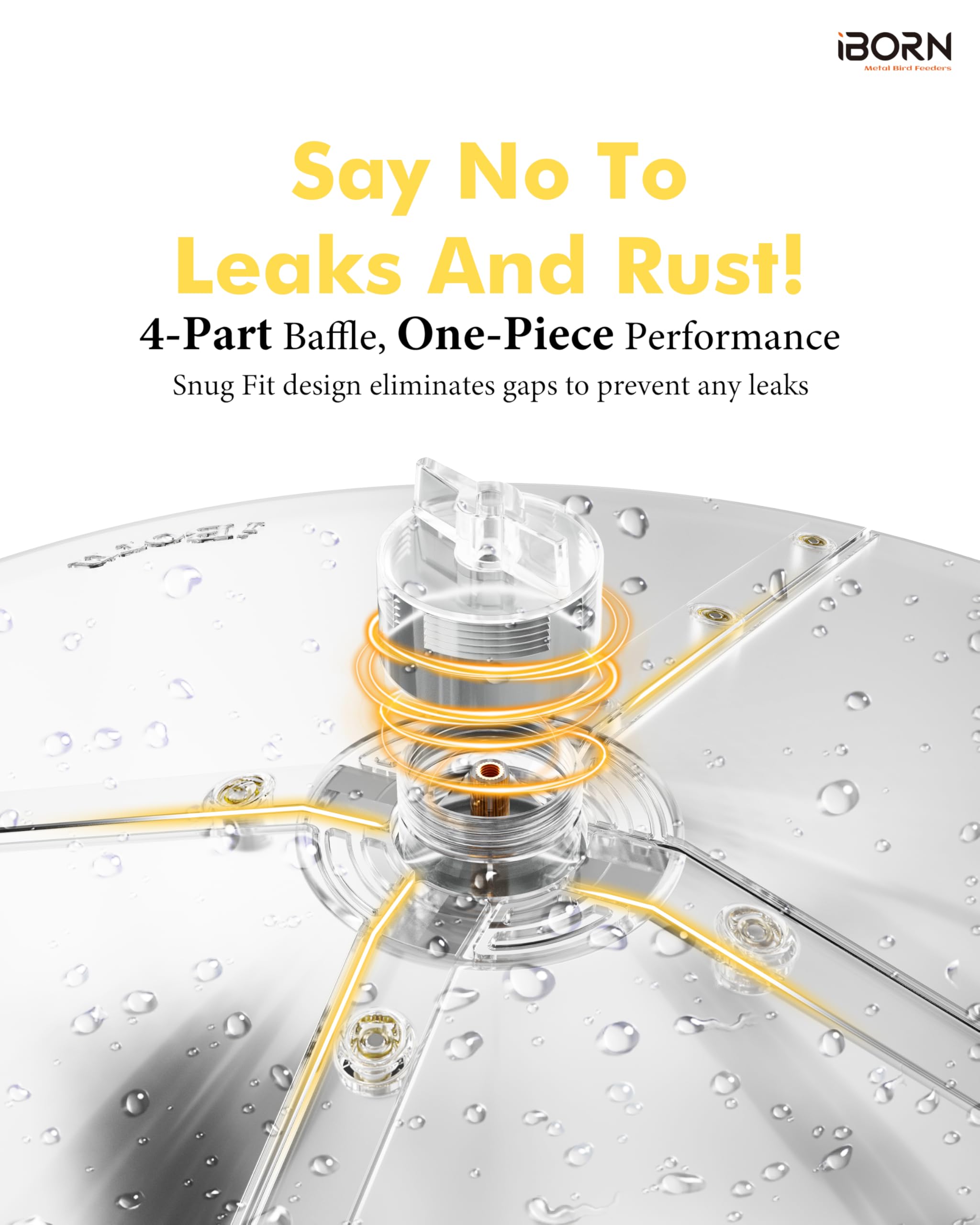 iBorn transparent baffle blends with surroundings for natural feeding