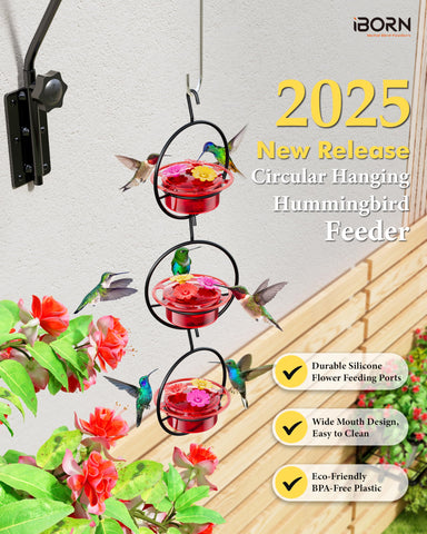 iborn bee guard ports block wasps, keeping nectar accessible to hummingbirds