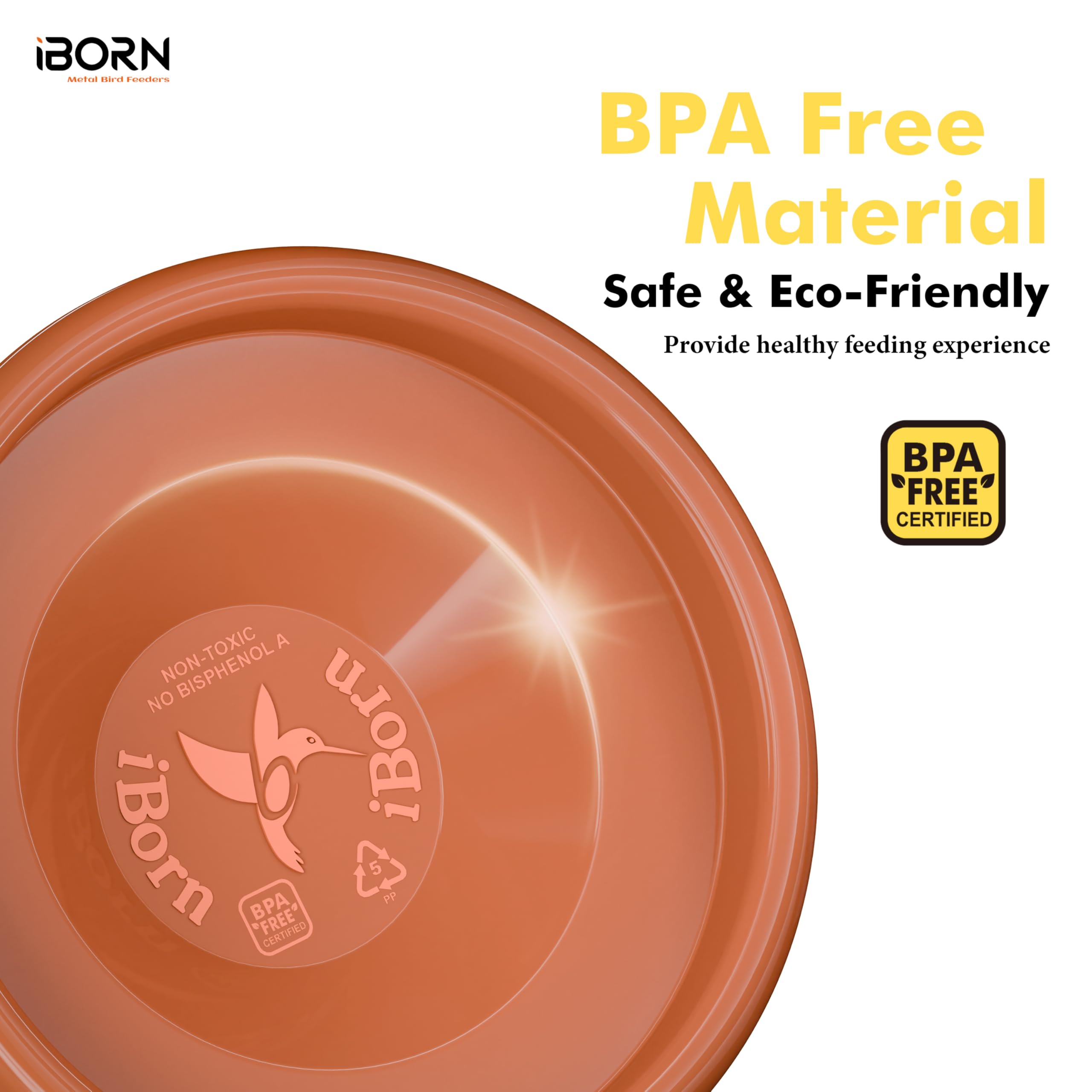 iBorn Bird Bath all-weather bracket resists rust for year-round use