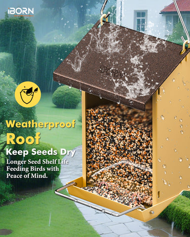 IBorn bird feeder detachable design makes cleaning and refilling quick and easy
