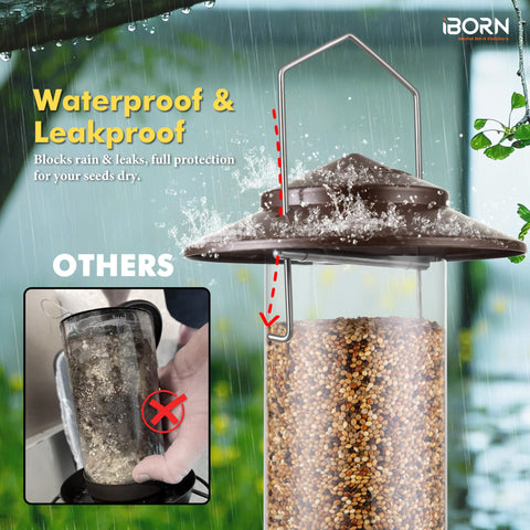 iBorn flip-top roof for easy one-handed refills