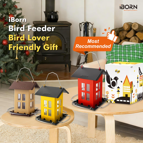 iBorn decorative yet practical bird feeder suits patios and balconies.