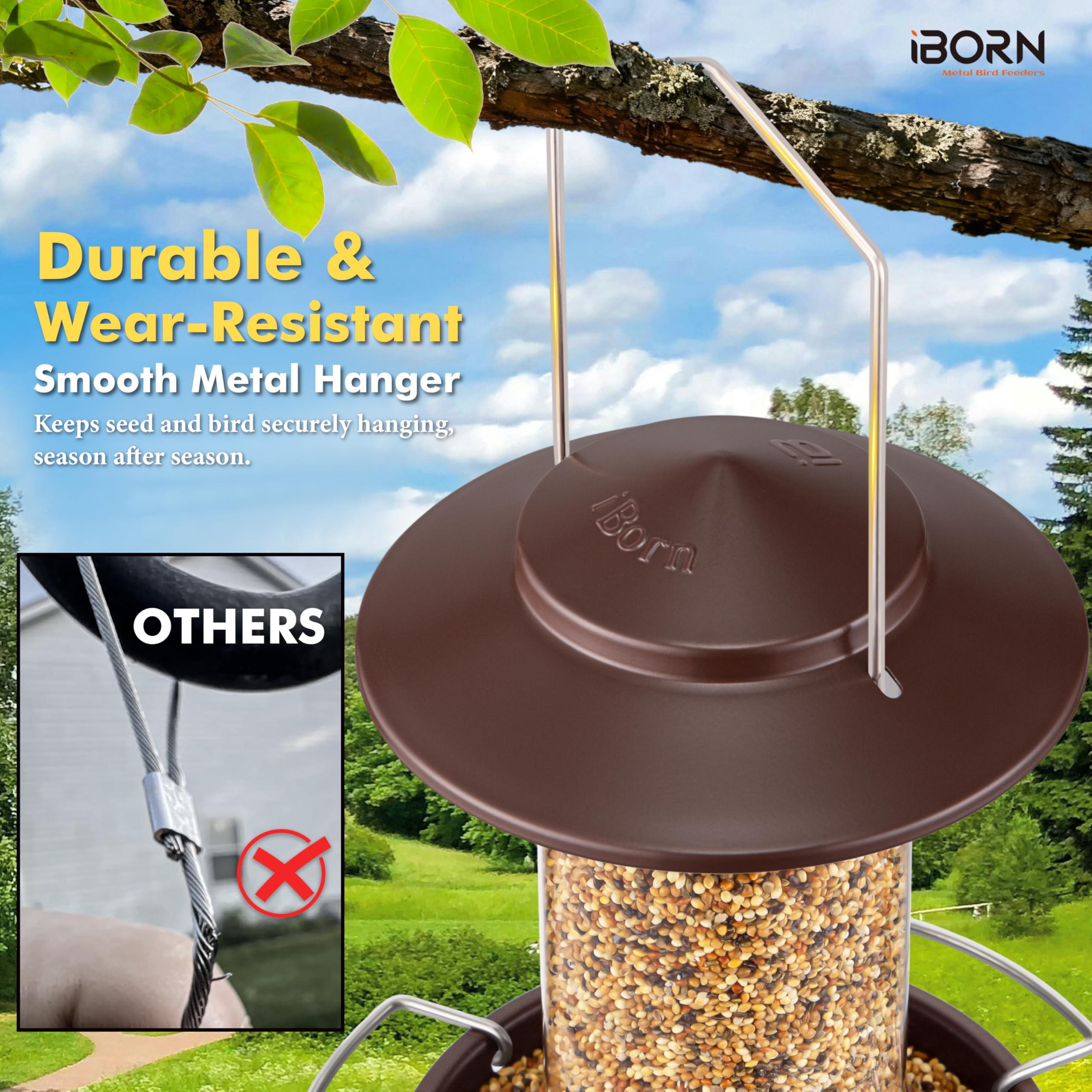 iBorn metal roof and tray safeguard seeds from weather