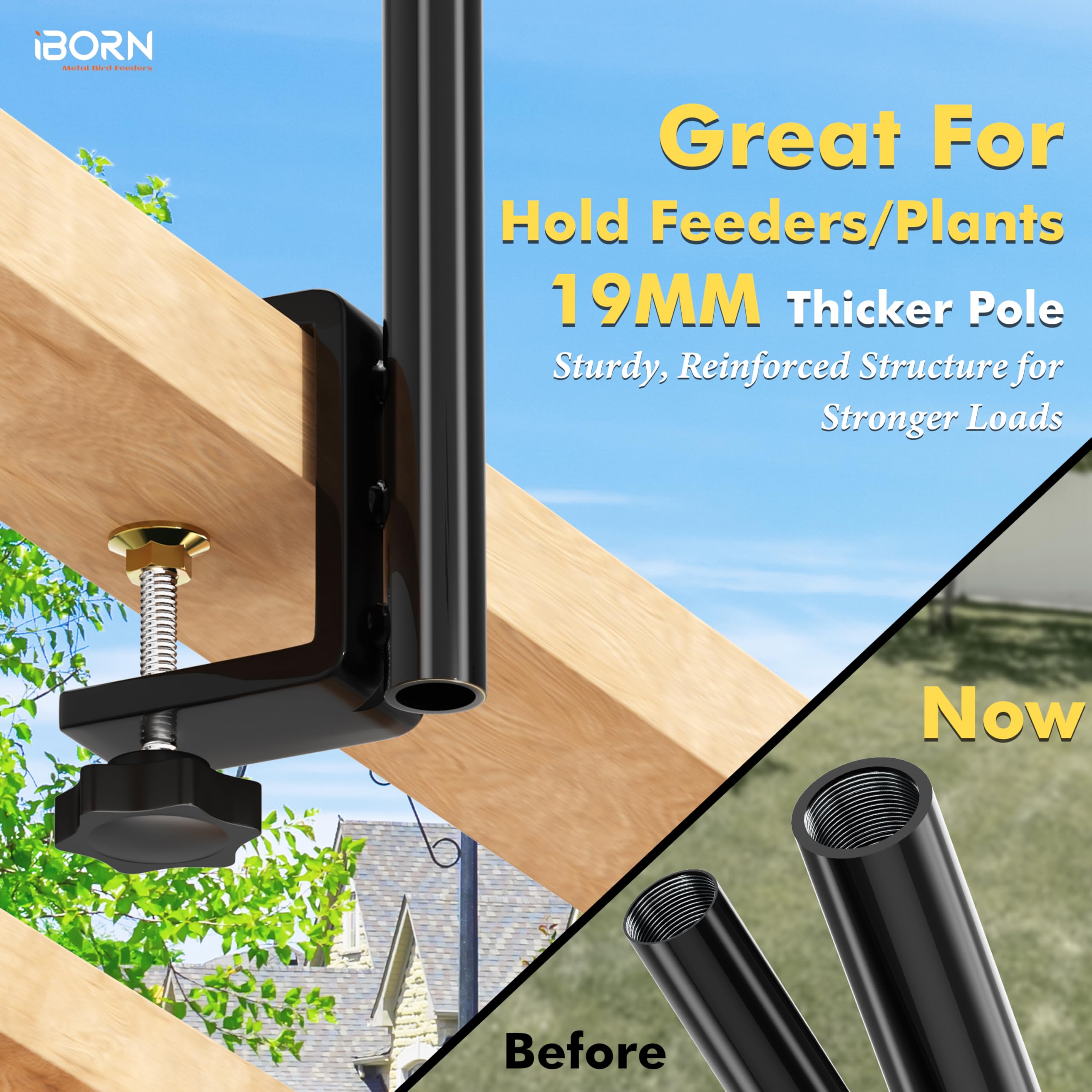 iborn easy-assembly design snaps together without tools for quick setup