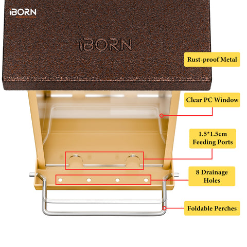 IBorn squirrel-proof design helps minimize chewing and mess