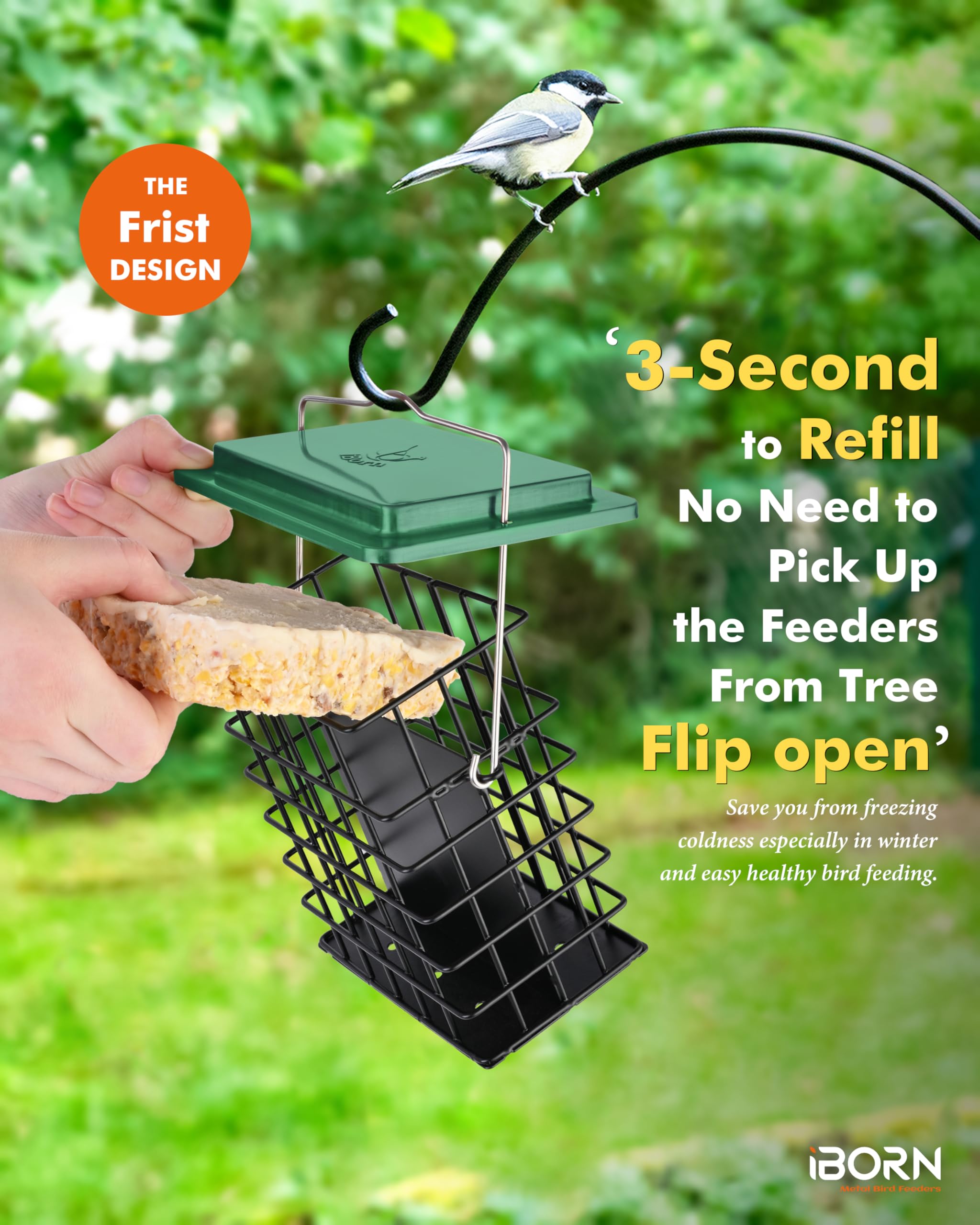 Bottom drainage tray catches crumbs, keeping your garden tidy and clean.