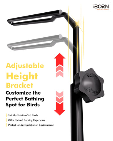 iBorn deep 3.5-inch basin supports splashing birds comfortably.
