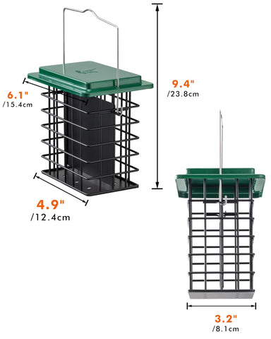 Durable metal construction provides long-lasting outdoor use for iBorn feeder.