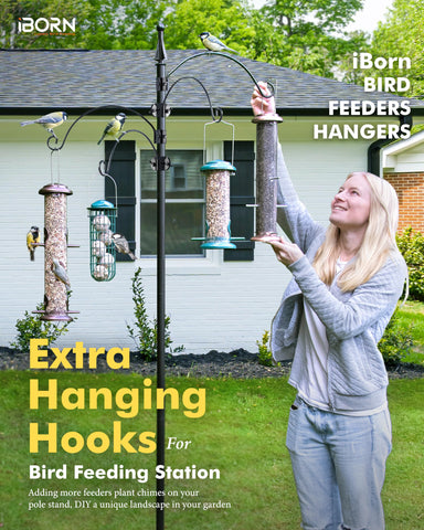 iBorn extended 12.2-inch hanger provides extra reach for larger feeders