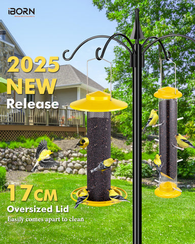 iBorn feeder spill-proof tray prevents seed scattering during windy days