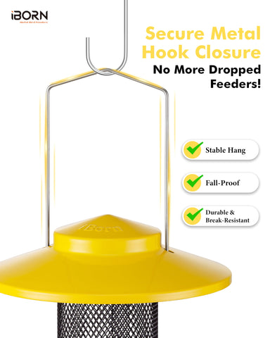 iBorn finch feeder fine mesh 0-6cm keeps small birds feeding
