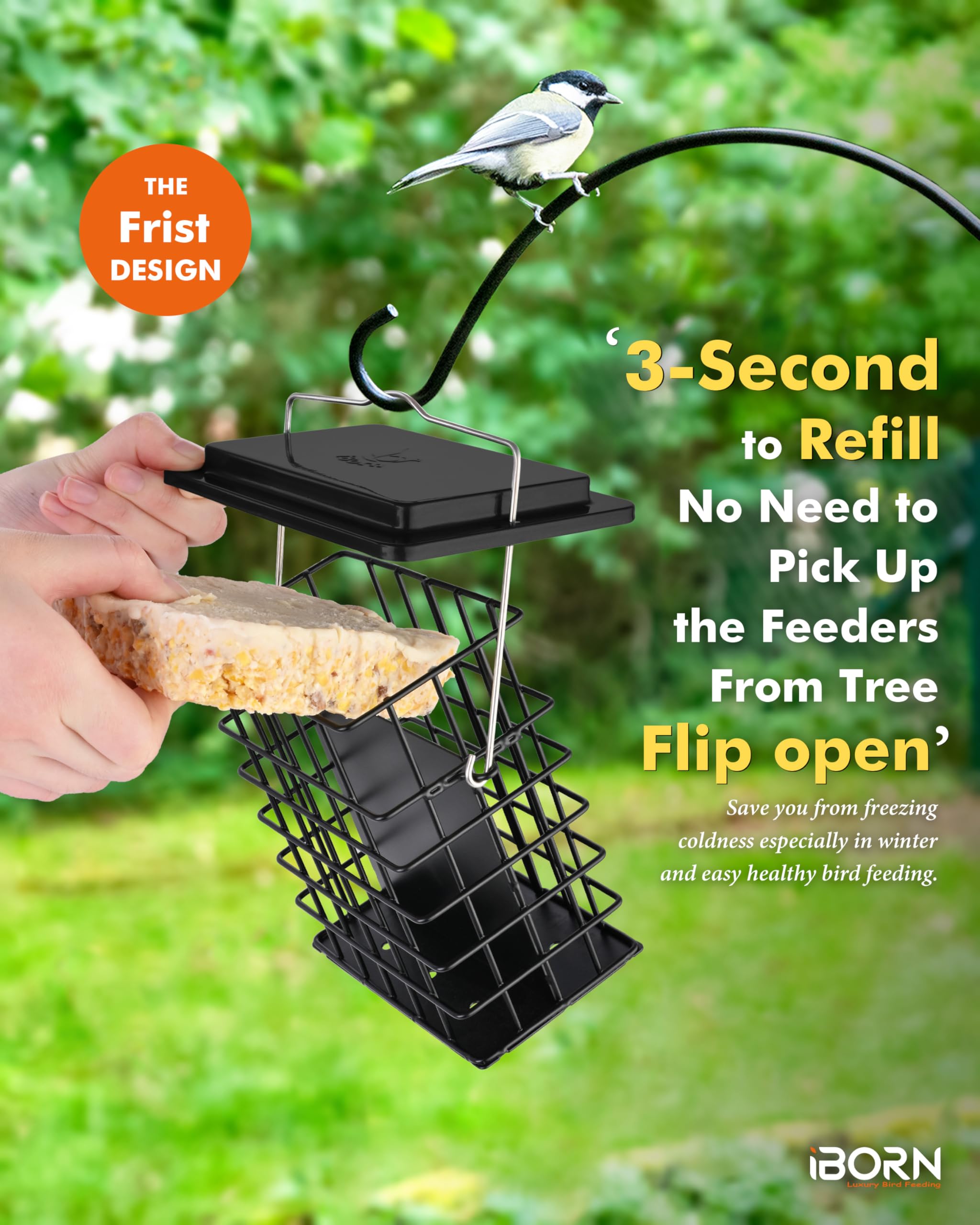 iBorn flip-top refill enables quick one-handed loading.