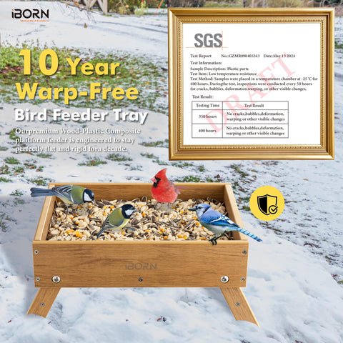 iBorn Ground Bird Feeder safe-rohs certification indicates safe for birds and handling.